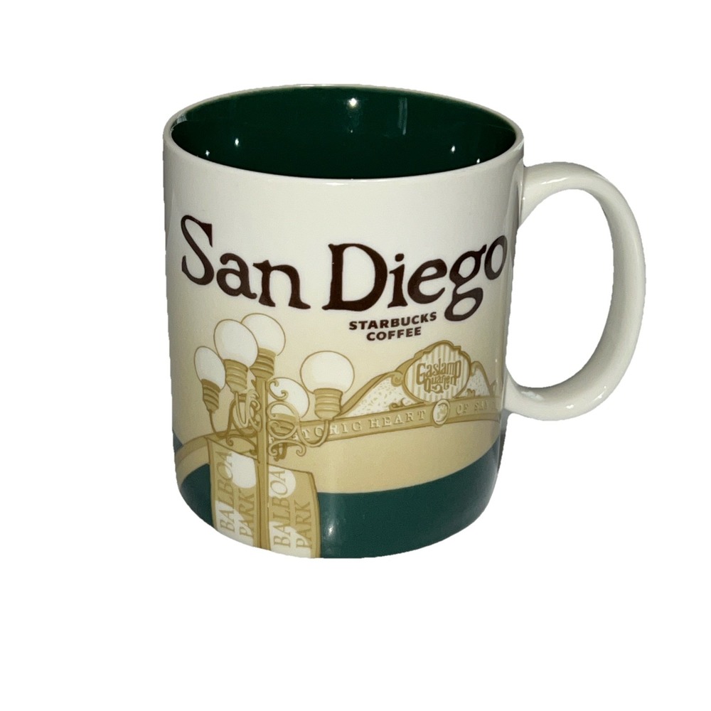 Starbucks Coffee Mug Collector Series San Diego California 16oz 2009  No Chips‎